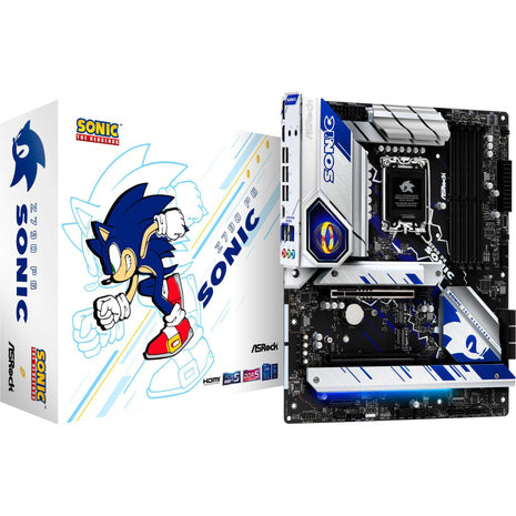 ASRock Z790 PG Sonic LGA1700 Motherboard, Intel 14th/13th/12th Gen Support, DDR5 7200+ OC, PCIe 5.0, Killer 2.5G LAN, Sonic Themed Design, 14+1+1 Power Phase