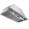 Range Hood Insert/Built-in 36 Inch, Kitchen Hood with 980 CFM, 3-Speed, Ducted/Ductless Convertible Duct, Stainless Steel Kitchen Vent Hood/Gesture/Touch Control, 3 Pcs Baffle Filters with Handlebar