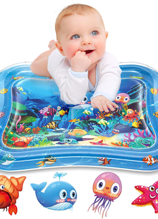Infinno Inflatable Tummy Time Mat Premium Baby Water Play Mat for Infants and Toddlers Baby Toys for 3 to 24 Months, Strengthen Your Baby's Muscles, Portable