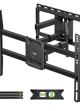 USX Mount Full Motion TV Wall Mount for Most 42-90 inch Flat Screen/LED/4K, TV Mount Bracket Dual Swivel Articulating Tilt 6 Arms, Max 16" Wood Studs, VESA 600x400mm, Holds up to 132lbs