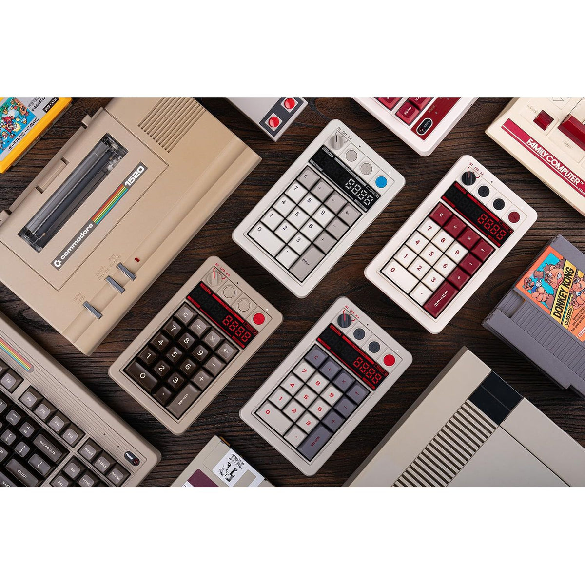 8BitDo Retro 18 Mechanical Numpad, Supports Calculator Mode, Bluetooth/2.4G/Wired Numpad for Windows and Android - M Edition