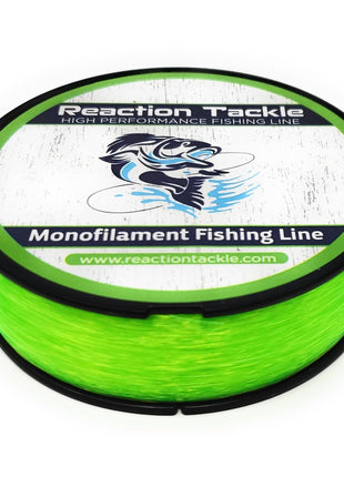 Reaction Tackle Monofilament Fishing Line- Strong and Abrasion-Resistant Nylon Mono, Smooth and Long Casting - Low Memory- Freshwater and Saltwater Fishing Monofilament Line