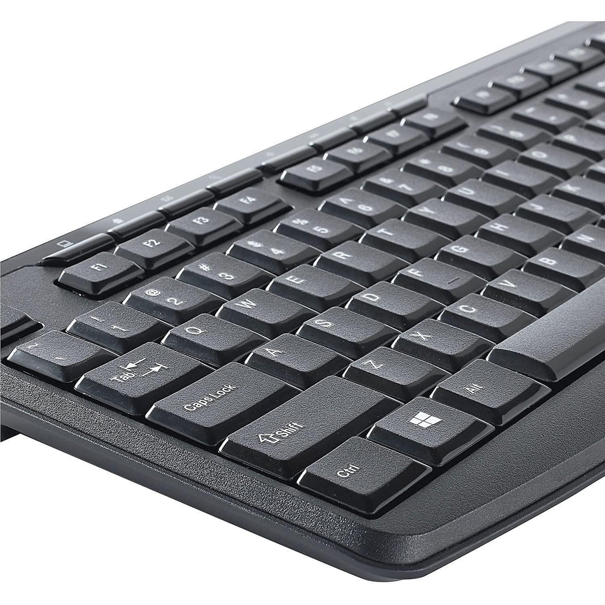 Verbatim Wireless Silent Mouse & Keyboard Combo - 2.4GHz with Nano Receiver - Ergonomic, Noiseless, and Silent for Mac and Windows - Graphite (99779)