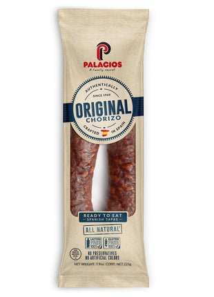 Chorizo Autentico Mild by Palacios. Imported from Spain. 7.9 Ounce