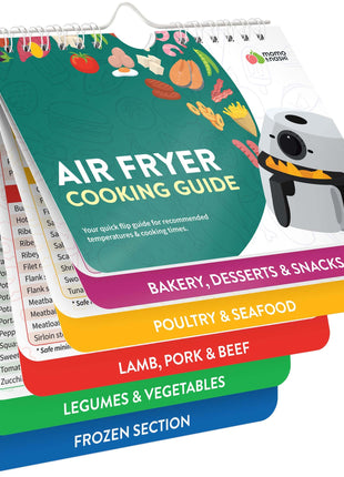 Air Fryer Cheat Sheet Magnets Cooking Guide Booklet   Air Fryer Magnetic Cheat Sheet Set Cooking Times Chart   Cookbooks Instant Air Fryer Accessories Oven Cooking Pot Temp Guide Kitchen Conversion
