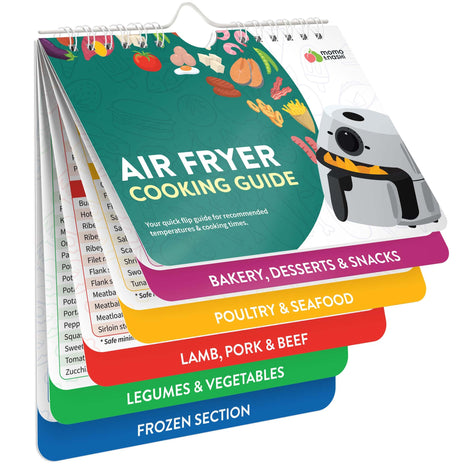 Air Fryer Cheat Sheet Magnets Cooking Guide Booklet   Air Fryer Magnetic Cheat Sheet Set Cooking Times Chart   Cookbooks Instant Air Fryer Accessories Oven Cooking Pot Temp Guide Kitchen Conversion