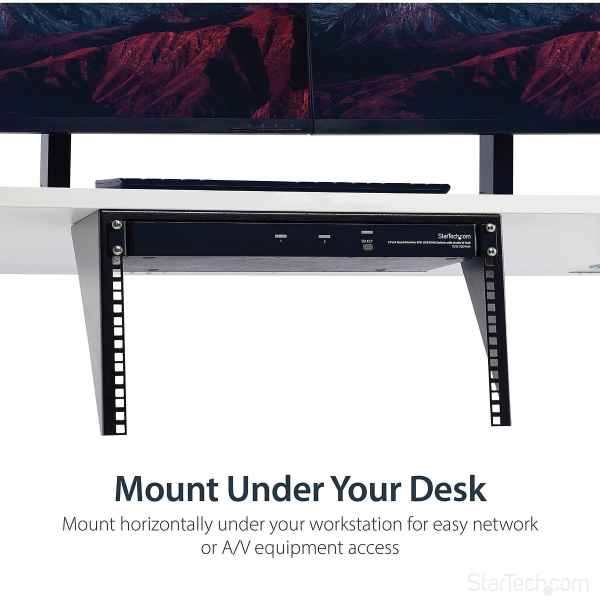 StarTech.com 6U Wall Mount Patch Panel Bracket – 19 in – Steel - Vertical Mounting Bracket for Networking and Data Equipment , TAA (RK619WALLV)