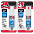 J-B Weld MarineWeld Syringe 2-Pack, White, UV Resistant, High-Strength & Impact Resistant, 25ml 2-Pack, 50172-2