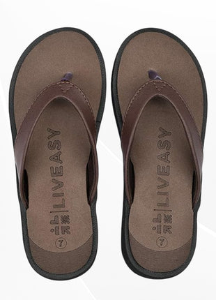 LivEasy Essentials Orthopedic Slippers with Memory Foam Women (M, Brown, UK 6)