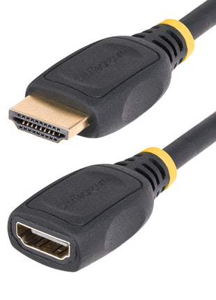 StarTech.com 18in (0.5m) HDMI 2.0 Extension Cable, High Speed HDMI Port Saver Cable, 4K 60Hz, HDMI Extension Cord, M/F
