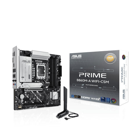 ASUS Prime B860M-A WiFi-CSM Offers DDR5, PCIe 5.0, Two M.2 Slots, Wi-Fi 6E, 2.5Gb Ethernet, USB Type-C, DisplayPort, HDMITM, and M.2 heatsink for Optimal Performance
