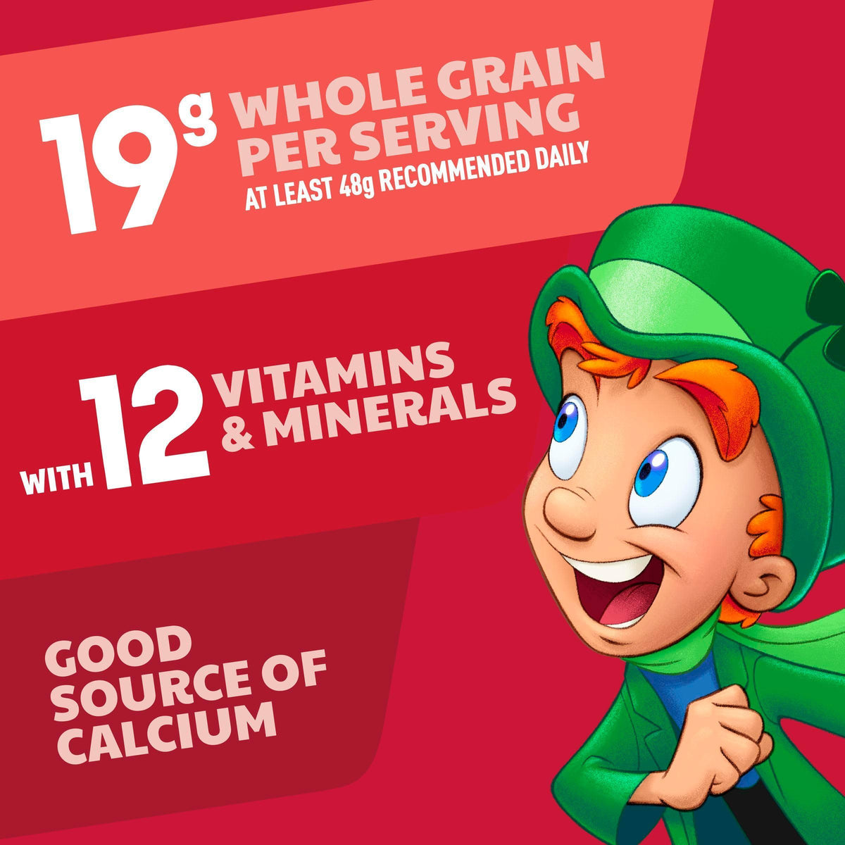 Lucky Charms Gluten Free Cereal with Marshmallows, Limited Edition Jumbo Rainbows, Kids Breakfast Cereal, Made with Whole Grain, Giant Size, 26.1 oz