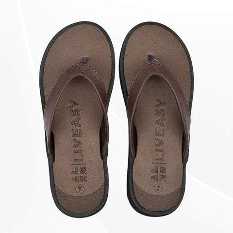 LivEasy Essentials Orthopedic Slippers with Memory Foam Women Brown, UK 7