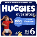 Huggies Size 6 Overnites Baby Diapers: Overnight Diapers, Size 6 (35+ lbs), 84 Ct (2 Packs of 42), Packaging May Vary