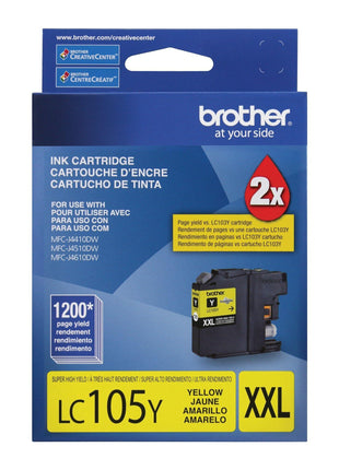Brother Genuine LC105Y Super High Yield XXL Yellow -Ink -Cartridges