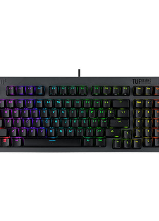 ASUS TUF Gaming K3 Gen II Wired USB Gaming Keyboard – 97-Key Compact Layout, Optical-Mechanical Red (Linear) Switches, PBT Keycaps, Detachable Top Plate, IP57 Waterproofing, PC/Mac Support - Black