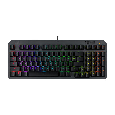 ASUS TUF Gaming K3 Gen II Wired USB Gaming Keyboard – 97-Key Compact Layout, Optical-Mechanical Red (Linear) Switches, PBT Keycaps, Detachable Top Plate, IP57 Waterproofing, PC/Mac Support - Black