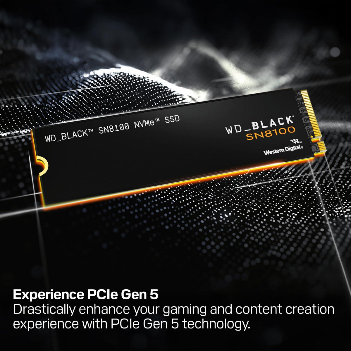 WD_BLACK 1TB SN8100 NVMe SSD Internal Solid State Drive - Gen 5 PCIe 5.0x4, M.2 2280, Seq. Read Speeds Up to 14,900 MB/s, Best for AI Applications, Gaming, and Video Editing - WDS100T1X0M