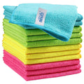 HOMEXCEL Microfiber Cleaning Cloth,12 Pack Cleaning Rags, Cleaning Towels with 4 Color Assorted, 11.5