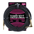 Ernie Ball Braided Instrument Cable, Straight/Angle, 10ft, Black (P06081)