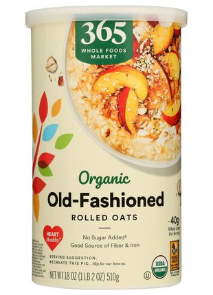 365 by Whole Foods Market, Organic Old Fashioned Rolled Oats, 18 Ounce