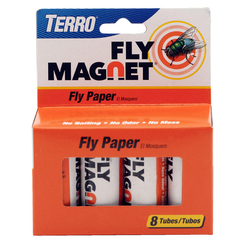 TERRO T518 Fly Magnet Indoor Housefly, 8 Count Pack, Sticky Fly Trap Indoor Hanging