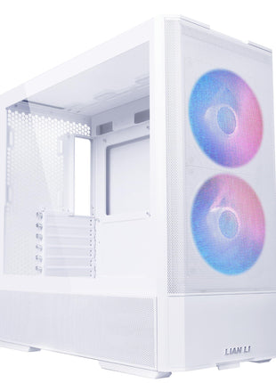 LIAN LI LANCOOL 207 Compact ATX RGB Gaming Computer Case, Airflow Optimized Mesh Panels Tower Chassis w/ 2x140mm ARGB,2x120mm PWM Fans Pre-Installed, USB Type-C Port, Tempered Glass Side Panel (White)