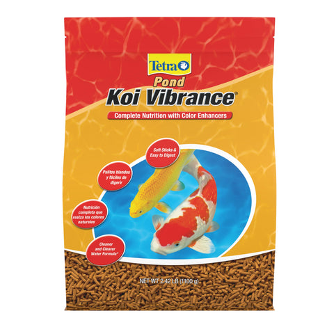 TetraPond Koi Vibrance Soft Sticks, Floating Pond Fish Food for Koi Fish and Ornamental Goldfish, 2.42 Pounds