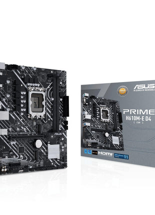 Asus Prime H610M-E D4-CSM Desktop Motherboard - Intel H610 Chipset - Socket LGA-1700 - Pentium Gold, Celeron, Core i5, Core i9, Core i3, Core i7 Processor Supported - 64 GB DDR4 SDRAM Maximum RAM - DI