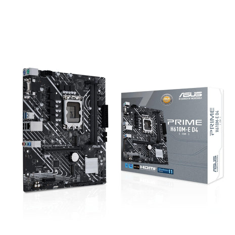 ASUS PRIME H610I-PLUS D4-CSM Intel H610 (LGA 1700) Commercial CSM Mini-ITX motherboard, DDR4, PCIe 4.0, M.2, 1 G LAN, DisplayPort, HDMI, D-Sub, USB 3.2, SATA, ASUS Control Center Express IT Management