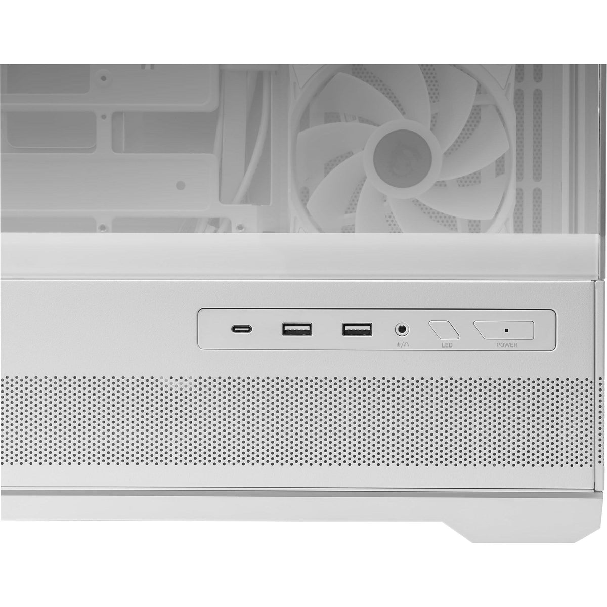 MSI MAG PANO 110R PZ White - Mid-Tower Gaming PC Case - Tempered Glass Side Panel - 3 x 120mm ARGB Fans - Liquid Cooling Support up to 360mm Radiator - Mesh Panel for Optimized Airflow