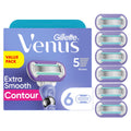 Gillette Venus Deluxe Smooth Swirl Womens Razor Blade Refills, 6 Count, Moisture Ribbon to Protect Against Irritation