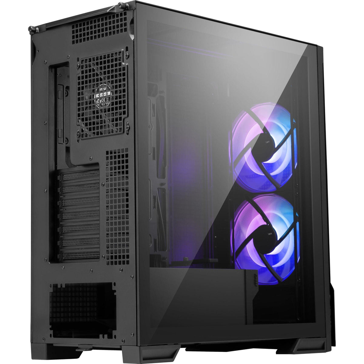 MSI MPG Velox 300R Airflow PZ - Mid-Tower Gaming PC Case - Tempered Glass Side Panel - 2 x 160 mm Dual Layer Blades Fans - Liquid Cooling Support up to 360mm Radiator - Mesh Panel for Airflow