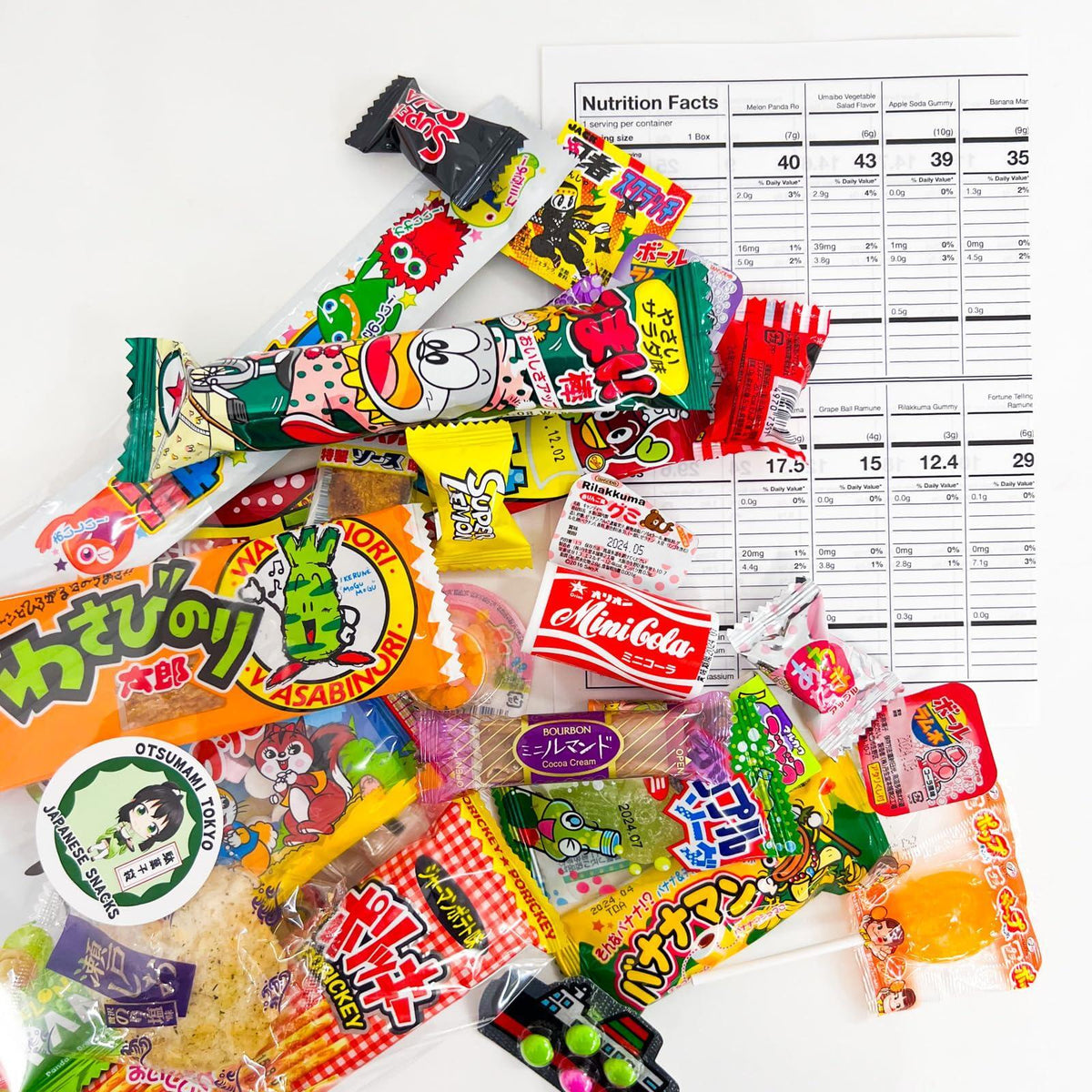 OTSUMAMI TOKYO 35pcs Original Japanese Dagashi Candy & Snack Assortment Gift Bag - Hand-Picked Variety Box of Popular Treats - Fun & Unique Gifts for Kids & Adults - Perfect for Birthdays, Parties & Souvenirs