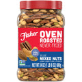 Fisher Oven Roasted Never Fried Deluxe Mixed Nuts, 24 Ounces (Pack of 1), Almonds, Cashews, Pecans, Pistachios, Healthy Snacks for Adults, Made With Sea Salt, No Added Oil, Trail Mix, Gluten Free