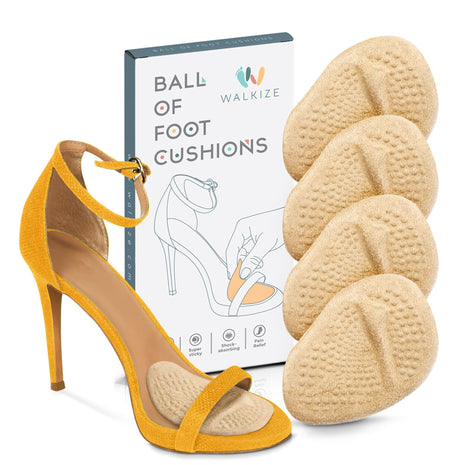 Walkize Metatarsal Pads Women | Heel Inserts for Women | Ball of Foot Cushions (2 Pairs Foot Pads) All Day Pain Relief and Comfort One Size Fits Shoe Inserts