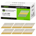 meite 30 Degree Framing Nails 3-Inch x .120-Inch, Ring Shank, Electro-Galvanized Coated, Paper Tape Collated, Offset Round Head Framing Nails for 30-34 Degree Framing Nailers (1,000 Counts)