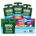GoGo squeeZ Active Fruit Blend with Electrolytes | 18-Count Variety Pack | Blueberry Strawberry Lemon & Strawberry Pineapple Orange | Made with Real Fruit and Antioxidants Vitamin A, Vitamin E, & Vitamin C
