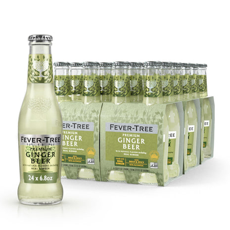 Fever-Tree Premium Ginger Beer, No Artificial Sweeteners, Flavourings or Preservatives, 6.8 Fl Oz (Pack of 24)