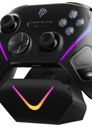 EasySMX D10 Wireless Game Controller – TMR Anti-Drift Joysticks, Dual-Mode Triggers, 1000Hz Polling, Mechanical Buttons, RGB – Bluetooth Gamepad for PC/Switch/Switch2/iOS/Android with Charging Dock