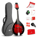 Vangoa Mandolin Musical Instrument A Style Acoustic Electric, 8 Strings Mahogany for Beginner Adults Teens, Red Burst