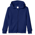 Amazon Essentials Hoodies - Boys' Navy Blue Zip-Up Sweatshirt, Small, Fleece