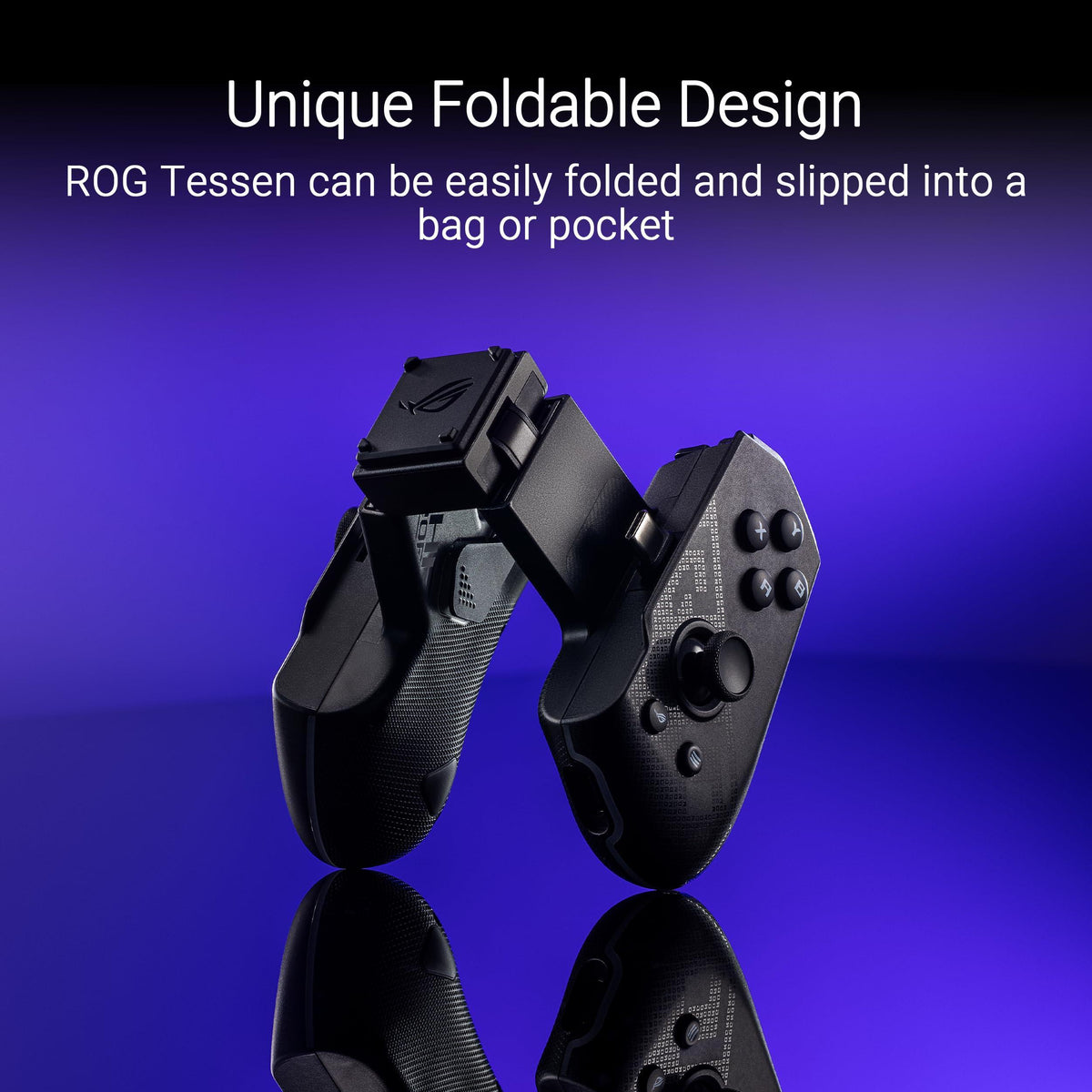 ASUS ROG Tessen Gaming Mobile Controller for Android (foldable, one size fits all, on-the-fly key mapping, RGB lighting, 500Hz polling rate)