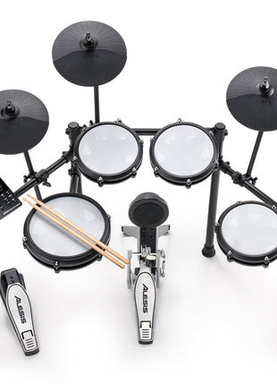 Alesis Nitro Max Electric Drum Set | 10" Dual-Zone Snare, 8" Toms, 10 "Cymbals, Quiet Mesh Heads, Bluetooth, 440+ BFD Sounds, USB MIDI, Drumeo, for Beginners