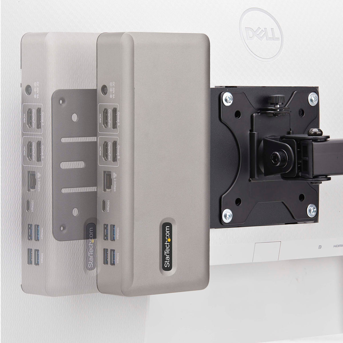 StarTech.com VESA Mounting Bracket for NUC/Thin Clients or Laptop Docking Stations, VESA 75x75/100x100 Compatible