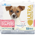 Paw Inspired 32ct Disposable Dog Diapers | Female Dog Diapers Ultra Protection | Diapers for Dogs in Heat, Excitable Urination, or Incontinence (Small)