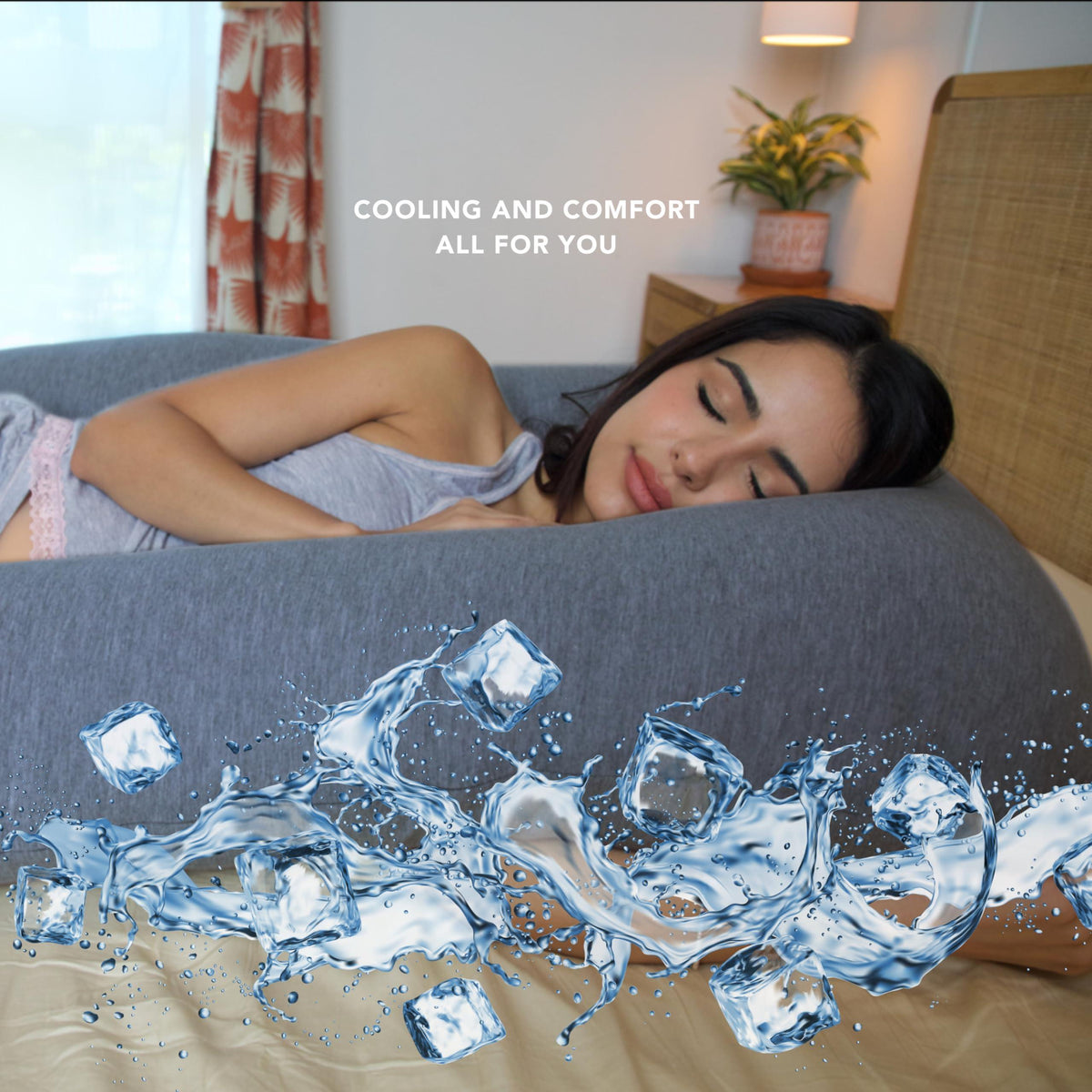 Pharmedoc Pregnancy Pillows, U-Shape Full Body Pillow - Solid – Cooling Removable Cover Dark Grey – Pregnancy Pillows for Sleeping – Body Pillows for Adults, Maternity Pillow and Pregnancy Must Haves