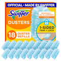 Swiffer Dusters Refill for Cleaning, Made by SWIFFER, Feather & Microfiber Duster Disposable Alternative, for Dusting Furniture, Blinds, Ceiling Fans, Walls, Helps Remove Allergens, Unscented, 18ct