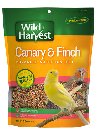 Wild Harvest Advanced Nutrition Diet Canary & Finch, Naturally Delicious Seed Mix With Vitamin A, 2 Pounds