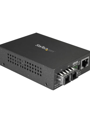 StarTech.com Multimode (MM) SC Fiber Media Converter for 10/100/1000 Network - 550m Range - Gigabit Ethernet - 850nm - Full Duplex, TAA (MCMGBSCMM055)